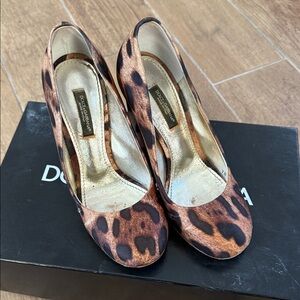 Dolce & Gabbana Decolette Mikado St. Leo Stampa Leopardo